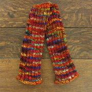 Hand Knitted Wool Leg Warmers - SD Red Mix