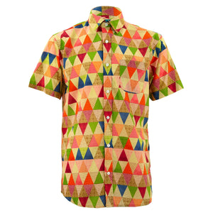 Kurzarmhemd mit normaler Passform – Dreiecke