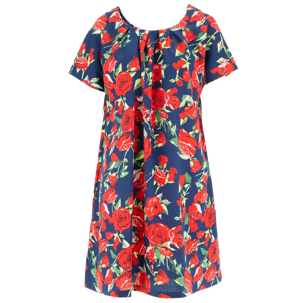 Floaty Pocket Pleat Dress - Rose Garden