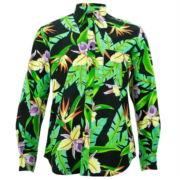 Regular Fit Long Sleeve Shirt - Jungle Palm