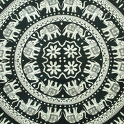Block Printed Mandala Wall Hanging - Ebony