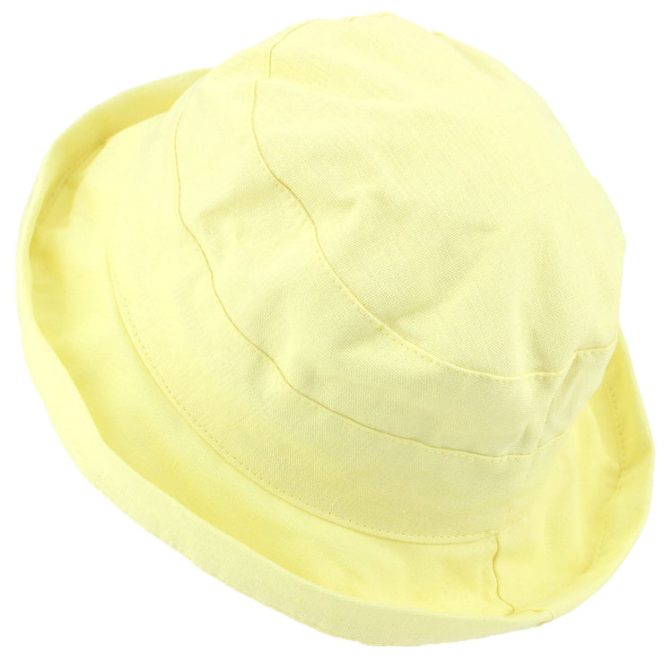 Ladies Linen Sun Hat - Yellow