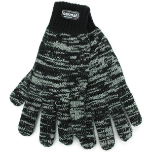 Gants chinés homme - noir