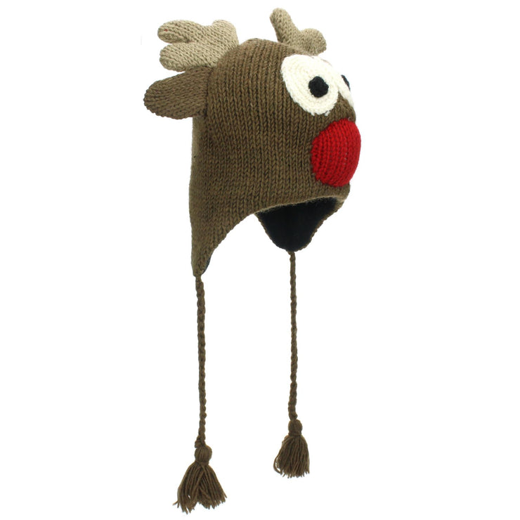 Wool Animal Hat - Rudolph