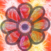 Viscose Rayon Sarong - Flower Mandala - Tie-Dye Red