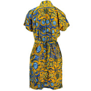 Mandarin Mini Dress - Sunflower Glow Blue