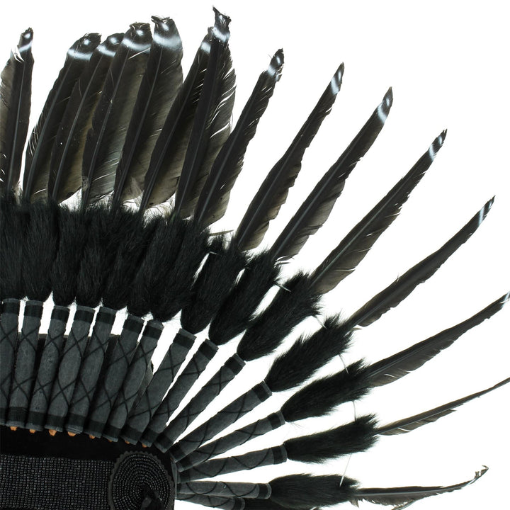 Native Amercian Chief Headdress - Black