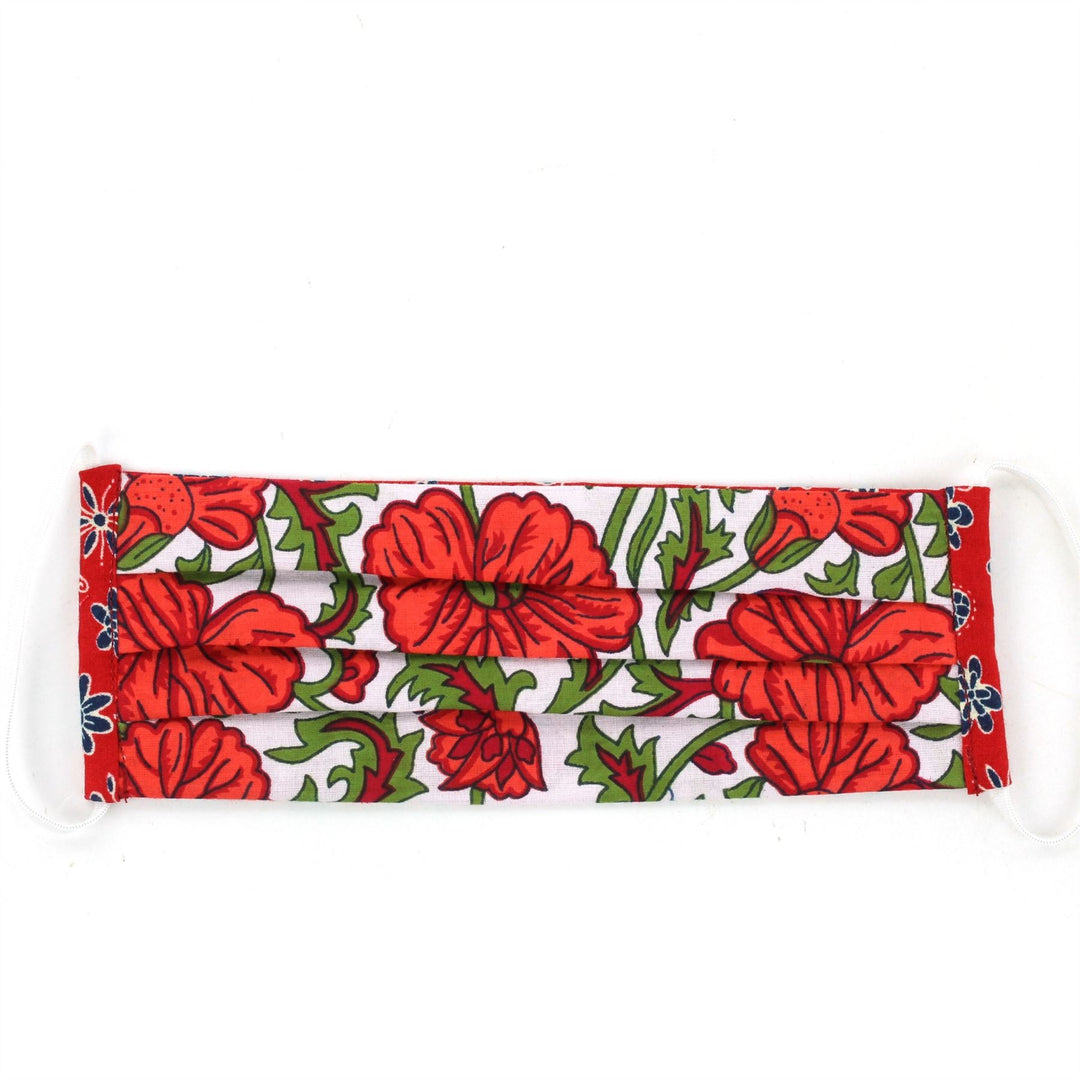 100% Cotton Handmade Pleated Face-Mask