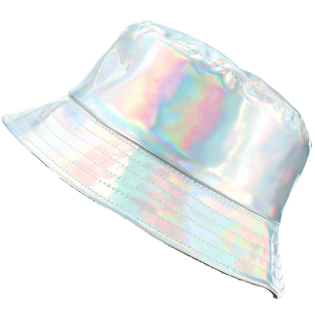 Holographic Bucket Hat - Shiny Silver