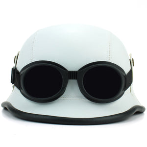 Combat Novelty Festival hjelm med beskyttelsesbriller - hvid