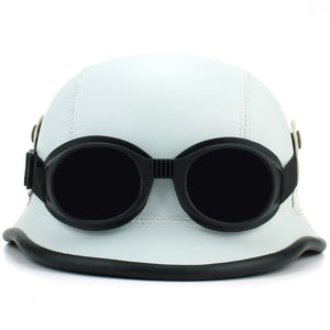 Combat Novelty Festival Helmet with Goggles - White