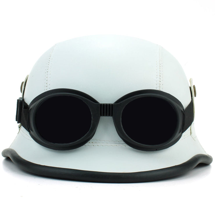 Combat Novelty Festival Helmet with Goggles - White