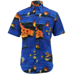 Regular fit kortærmet skjorte - vulkan
