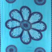 Viscose Rayon Sarong - Flower mandala - Blue