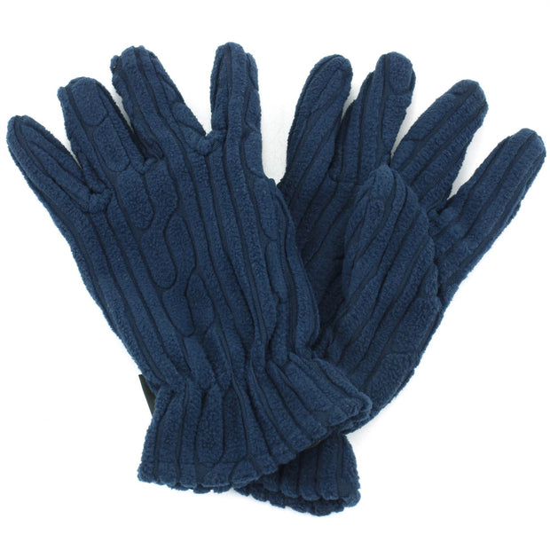 Thermal Ribbed Gloves - Navy - (Medium)