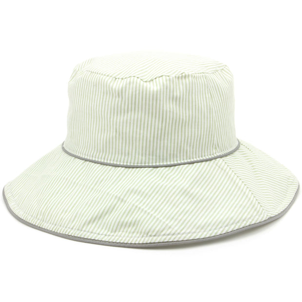 Reversible striped bucket sun hat - Green
