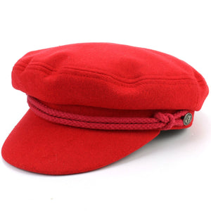 Cord Captain's Breton Cap - Red