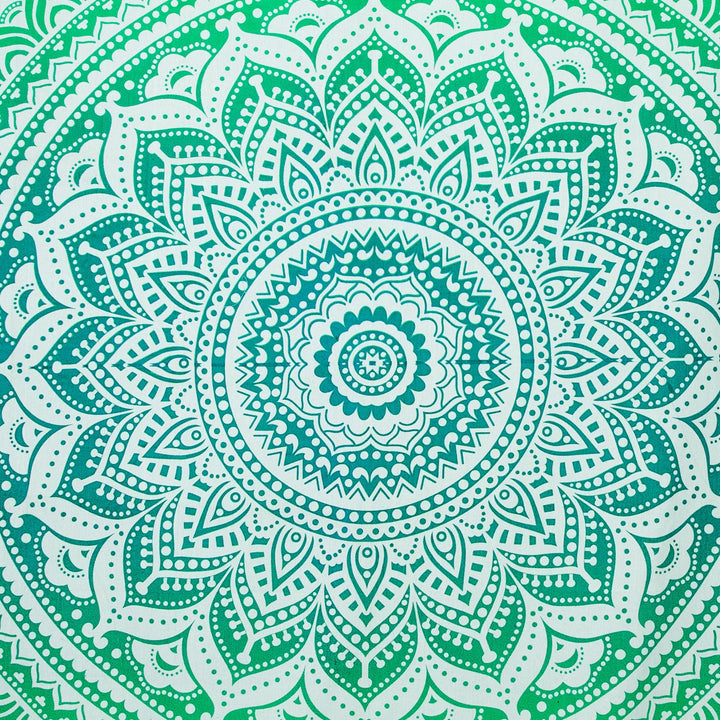 Block Printed Mandala Wall Hanging - Mint