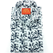 Slim Fit Long Sleeve Shirt - Block Print - Floral Tentacles
