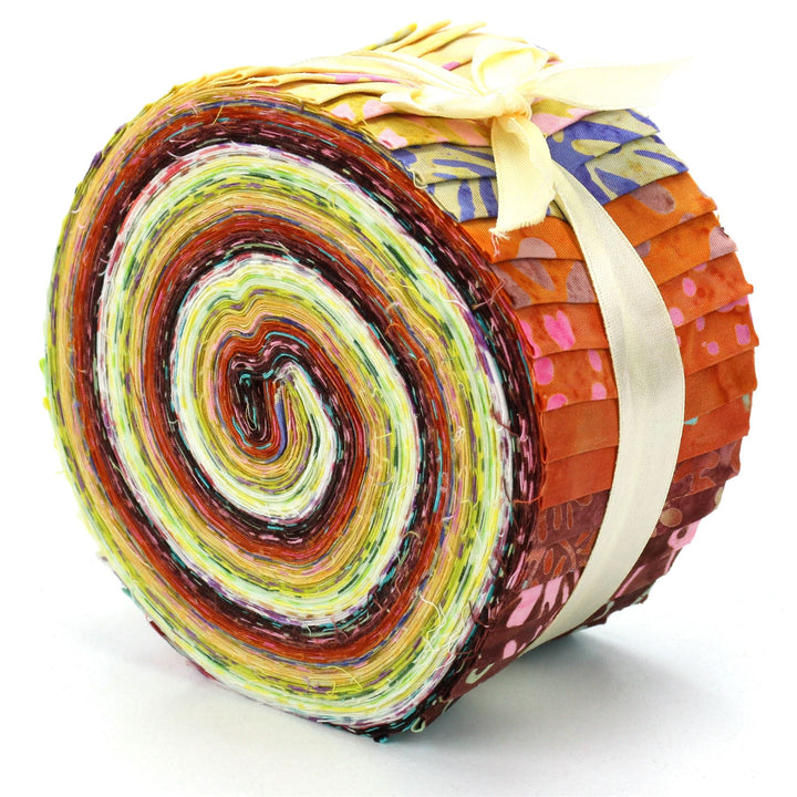 Jelly Roll - 40 Strips of 2.5" x 37" Cotton Batik