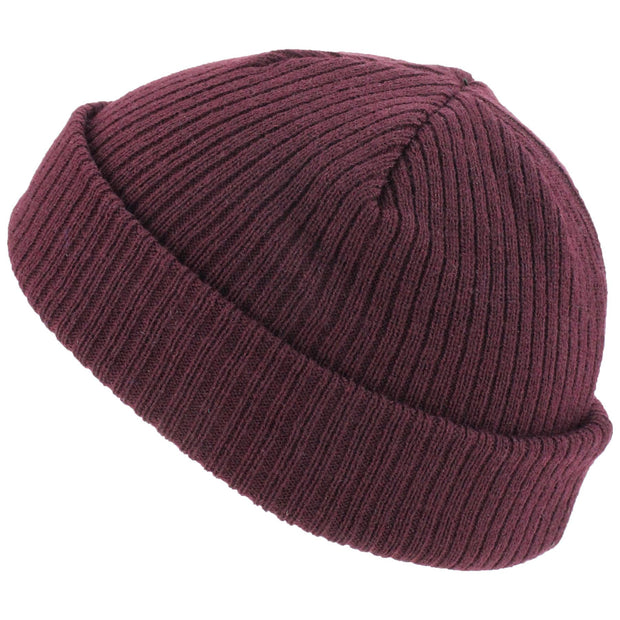 Mini Fisherman's Beanie Hat - Maroon