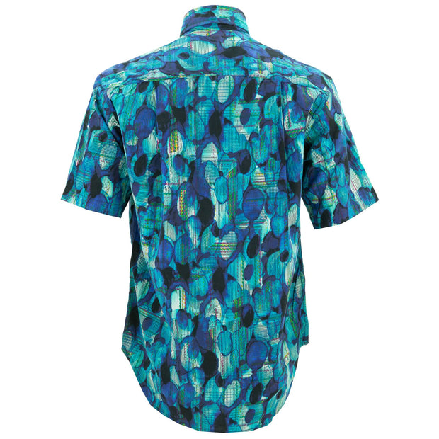 Regular Fit Short Sleeve Shirt - Iridescent Blue