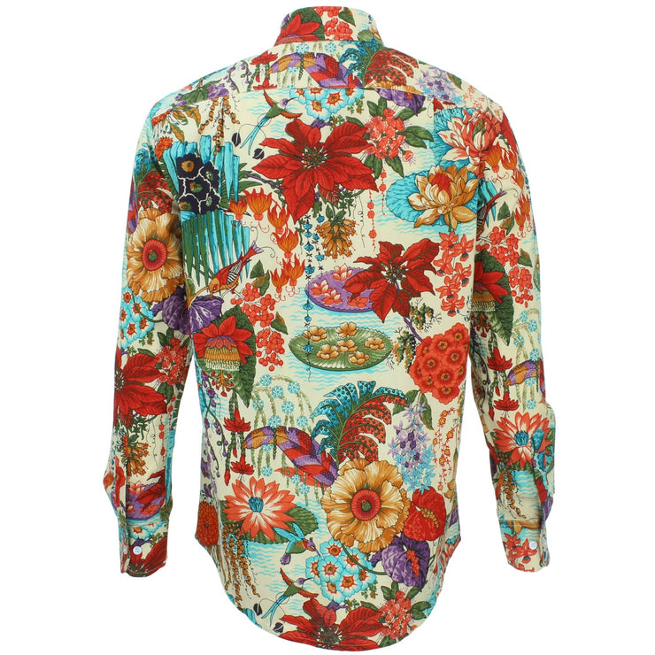 Regular Fit Long Sleeve Shirt - Japanese Floral