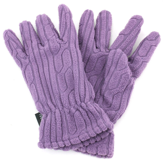 Thermal Ribbed Gloves - Purple - (Medium)