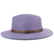 Wool Felt Fedora with Leather Band - Lilac