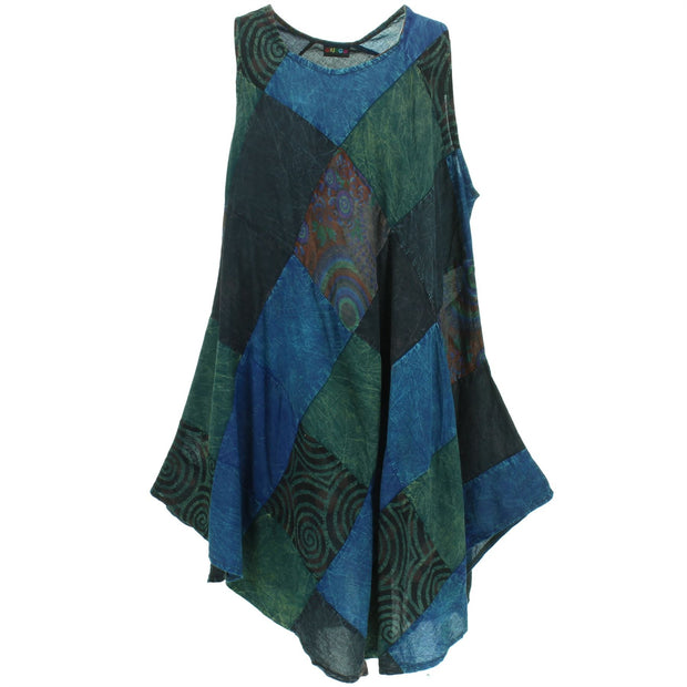 Summer Patch Dress - Blue