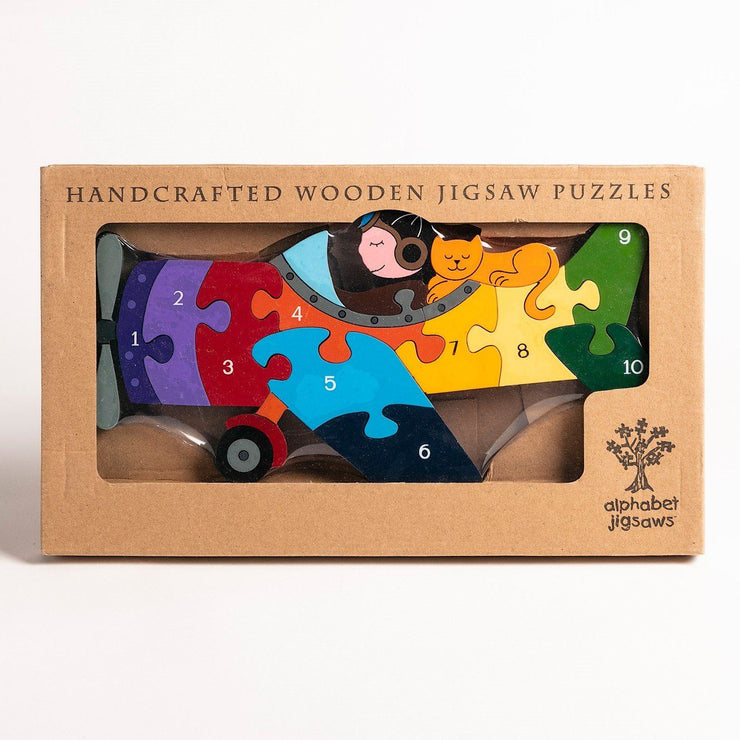 Handmade Wooden Jigsaw Puzzle - Number Plane