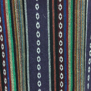 Woven Cotton Baja Hoodie - Purple & Green