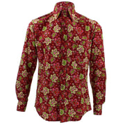 Tailored Fit Long Sleeve Shirt - Pink & Red Floral
