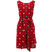 Belted Dress - Red Explosion