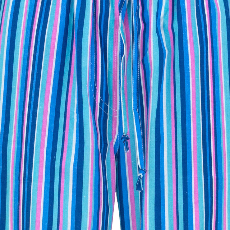 Loose Summer Trousers - Blue Purple Stripe