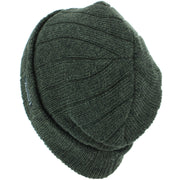 Fine Knit Marl Beanie Hat with Thermal Lining - Brown