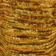 Space Dye Chunky Wool Knit Ribbed Hooded Cardigan Jacket - Orange
