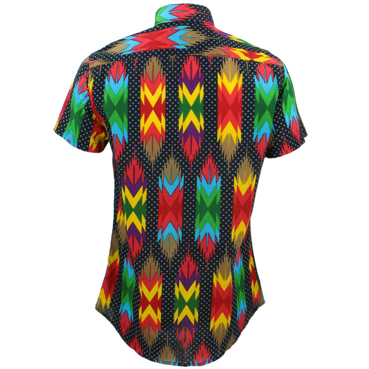 Tailored Fit Short Sleeve Shirt - Aztec Polka Dots