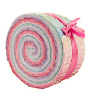 Cotton Batik Pre Cut Fabric Bundles - Jelly Roll - Pastel Pink