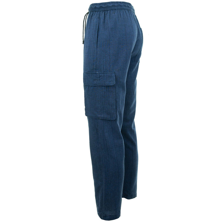 Cotton Combat Trousers Pant - Navy Blue