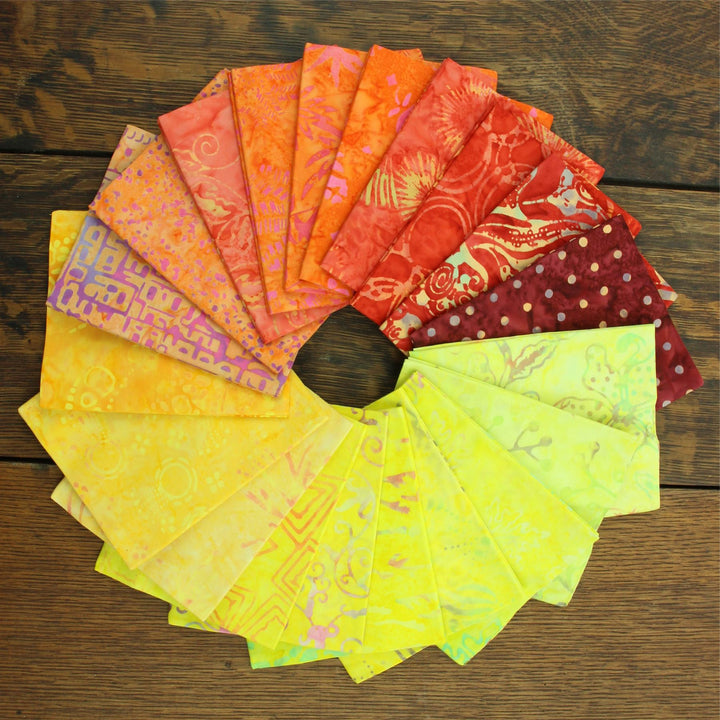 Fat Quarter - 20 Pieces of 19" x 20" Cotton Batik