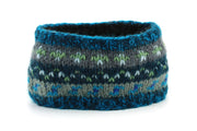 Hand Knitted Wool Headband  - 17 Blue