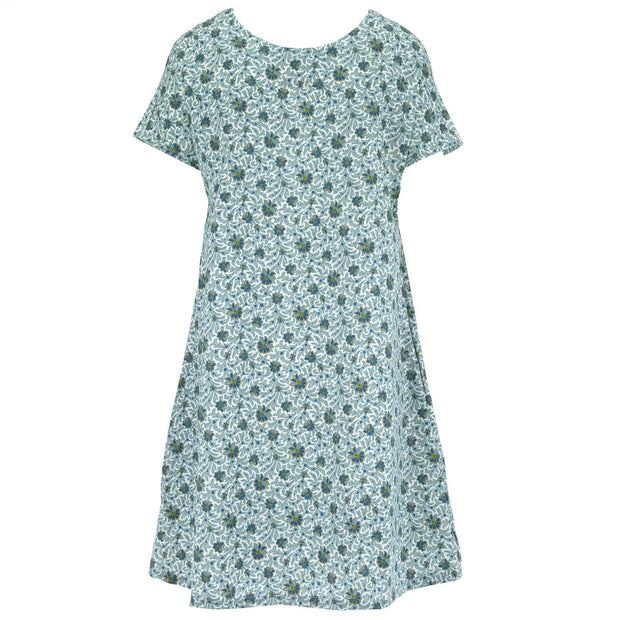 Floaty Pocket Pleat Dress - Delicate Trellis