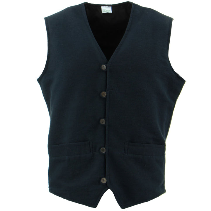 Rustic Folk Whipcord Waistcoat - Black