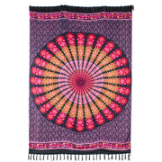 Viscose Rayon Sarong - Mandala - Pink & Orange