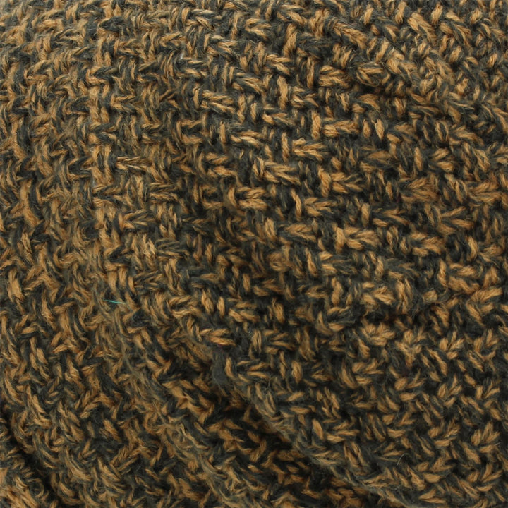 Textured Weave Beanie Hat - Brown