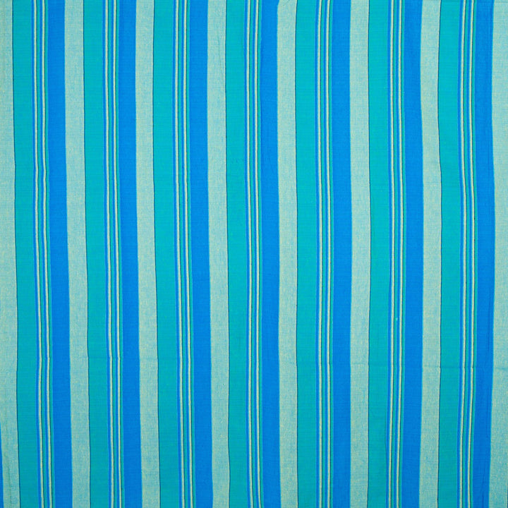 Large Cotton Stripe Blanket With Tassel Edging - Teal