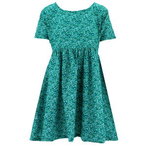 Empire line te kjole - delikat blågrøn blomst