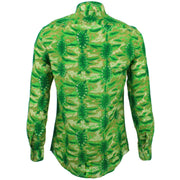 Tailored Fit Long Sleeve Shirt - Bright Green Wash