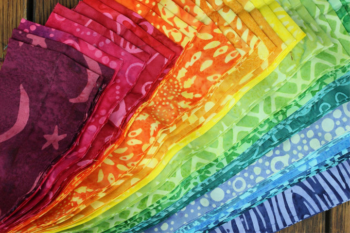 Jelly Roll - 40 Strips of 2.5" x 37" Cotton Batik